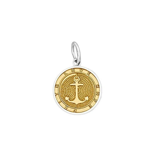 Anchor Mixed Metal Gold Small Pendant