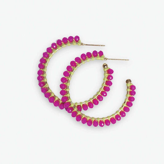 Hot Pink Lillian Hoops