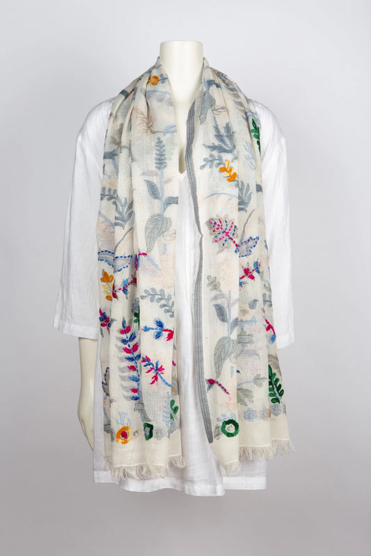 Cleo Embroidered Scarf