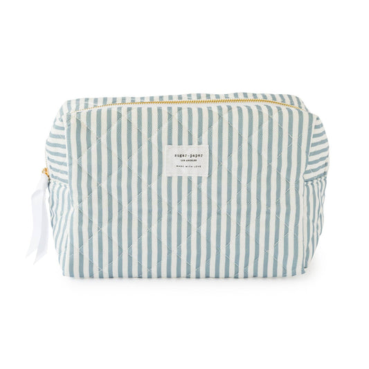 Blue Stripe Lg Cosmetic Bag