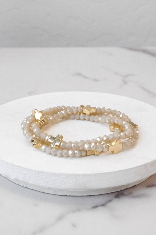 Mini Sideways Cross Bracelet