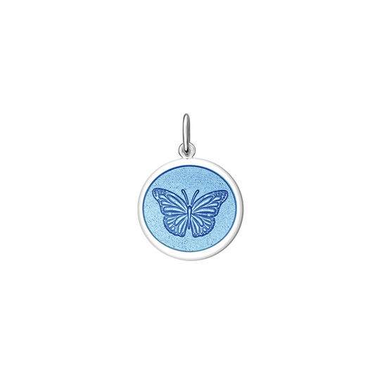 Butterfly Light Blue Silver Mini Pendant