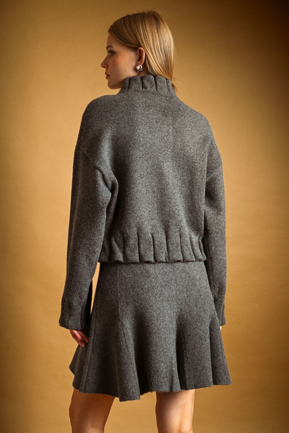 High Neck Grey Jacket