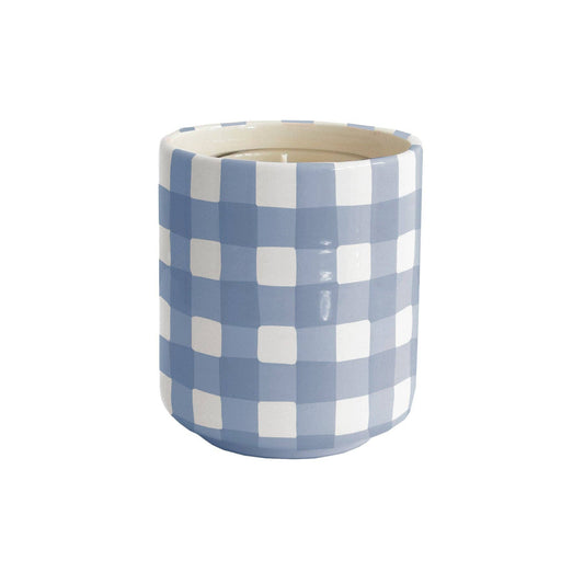 Gingham Vase Candle Holder