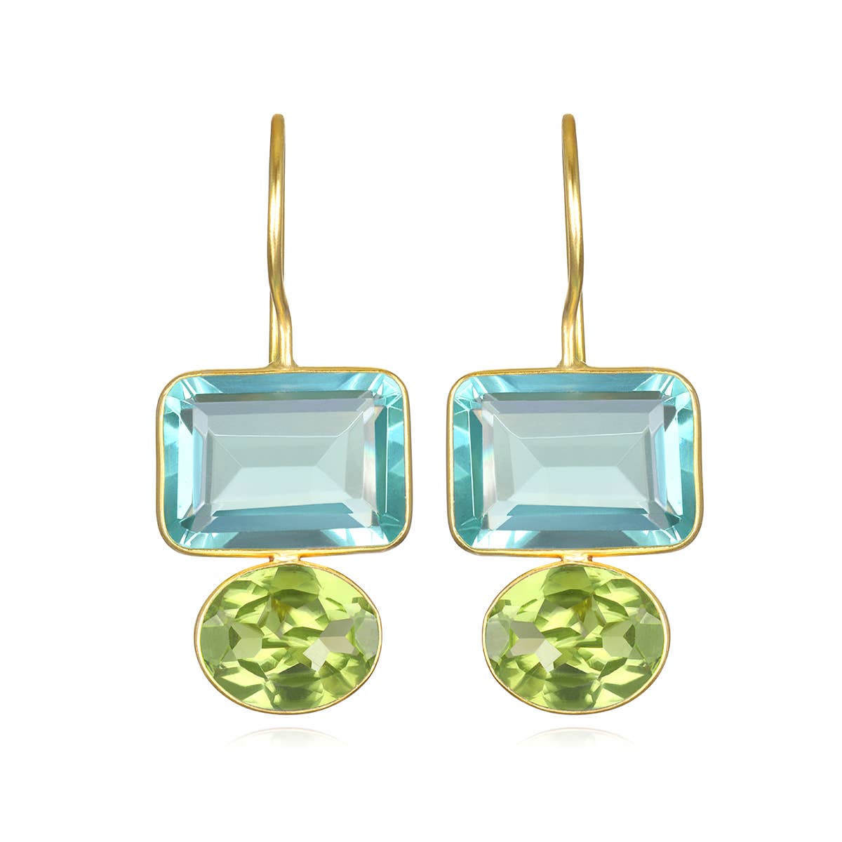 Aqua & Lime Valencia Earring.
