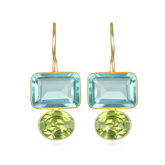 Aqua & Lime Valencia Earring.