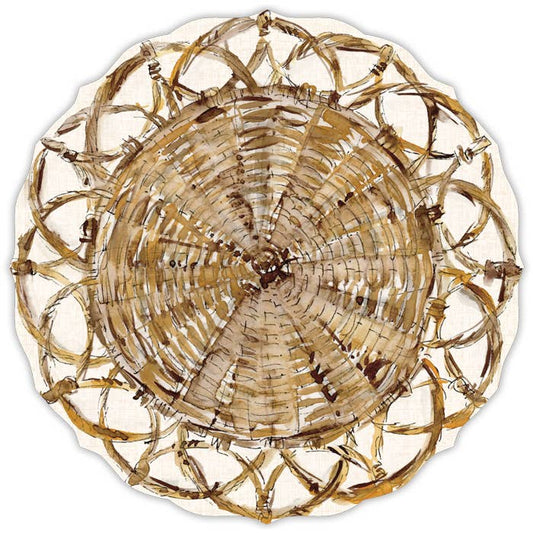 Coastal Rattan Woven Paper Placemats