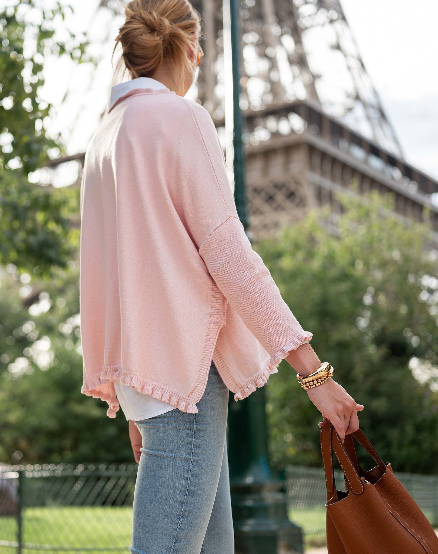 Rose Quartz Catalina Ruffle Sweater
