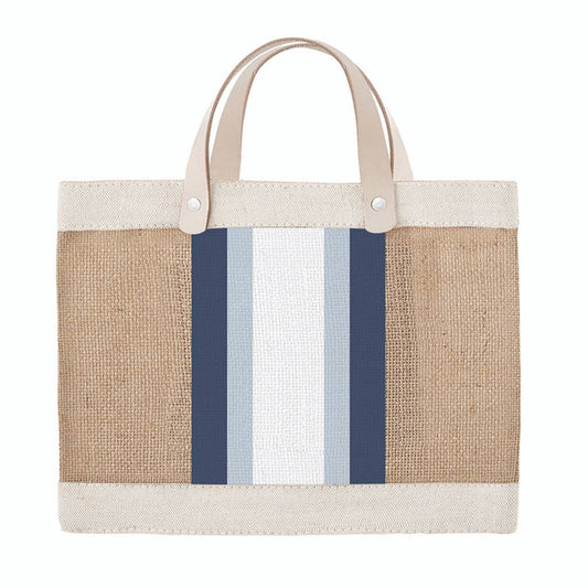 White Stripe Market Tote