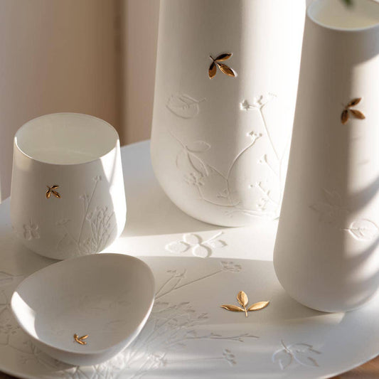 Porcelain Stories Leaf Tealight Holder