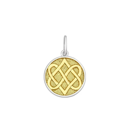 Celtic Knot Mixed Metal Gold Small Pendant