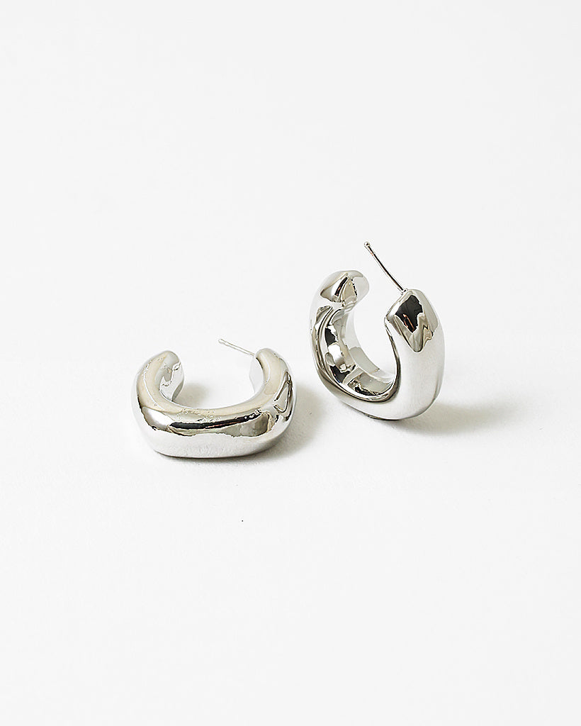 Silver Huggie Earring