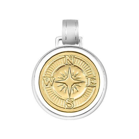 Compass Rose Gold Large Pendant