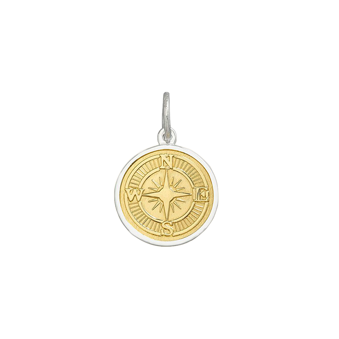 Compass Rose Gold Center Small Pendant