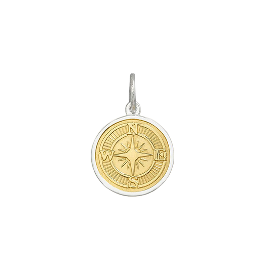 Compass Rose Gold Center Small Pendant