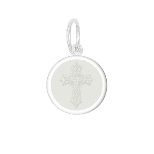 Cross Light White Silver Small Pendant