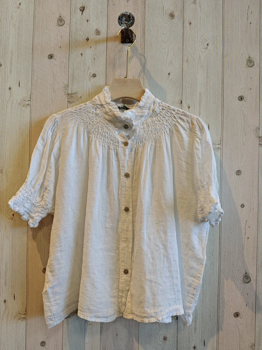 White Linen Top