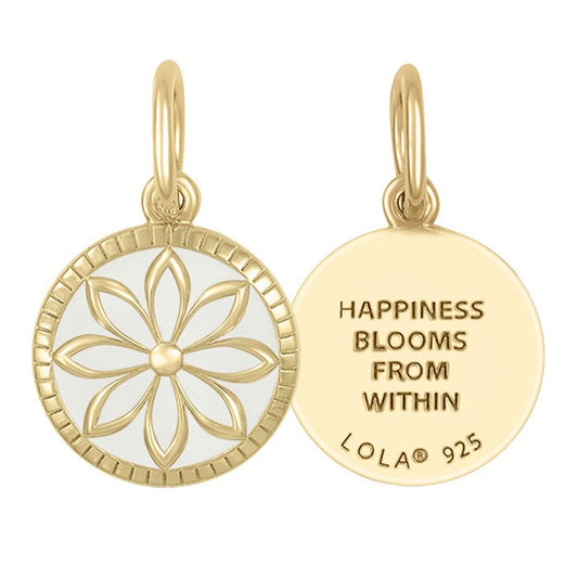 Daisy Lavender Gold Mini Pendant