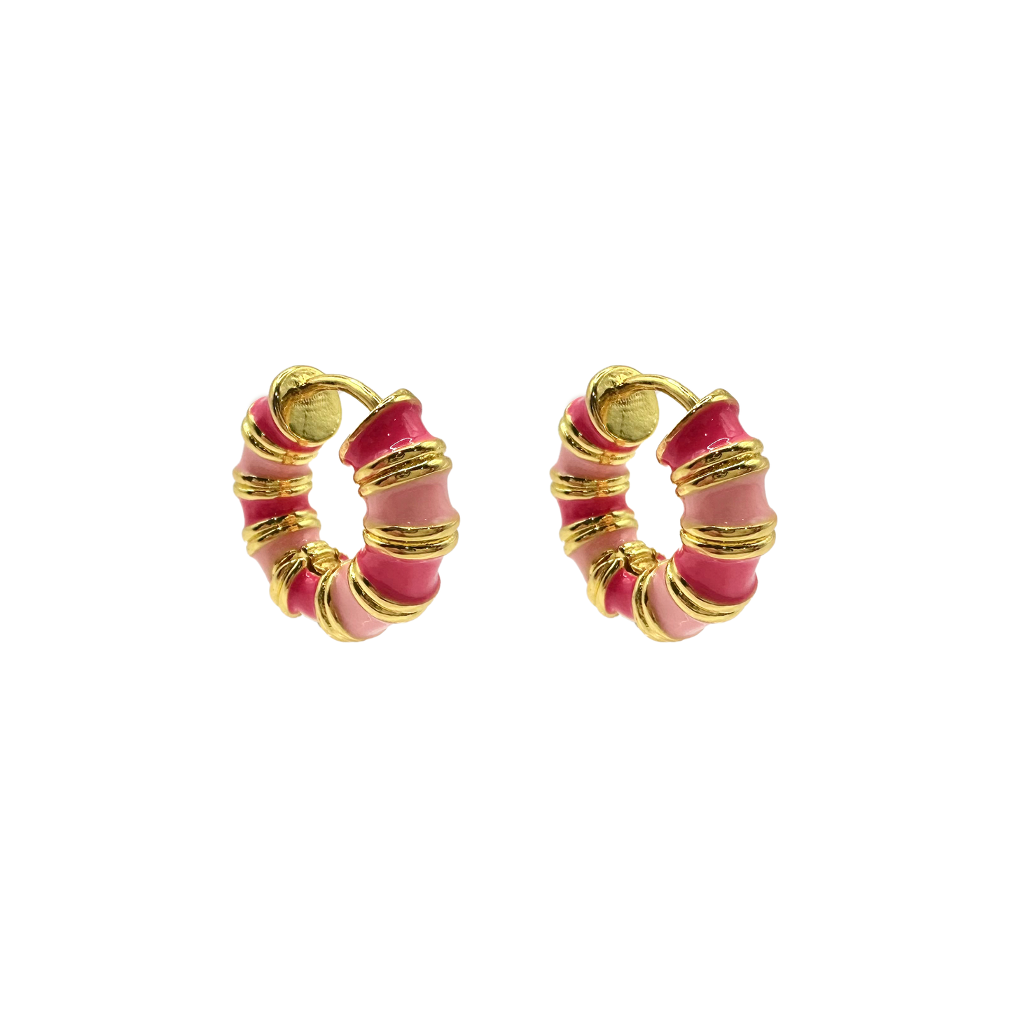 Stripe Hoop Earrings