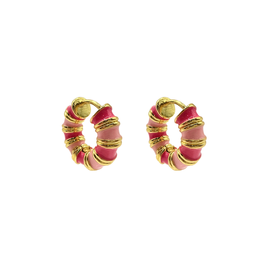 Stripe Hoop Earrings