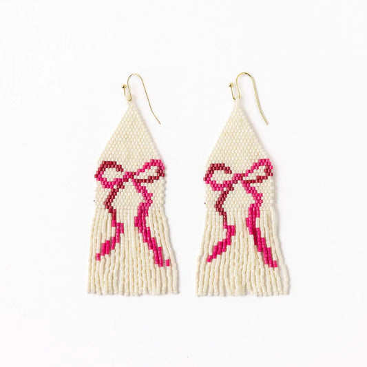 Delilah Pink Bow Earrings
