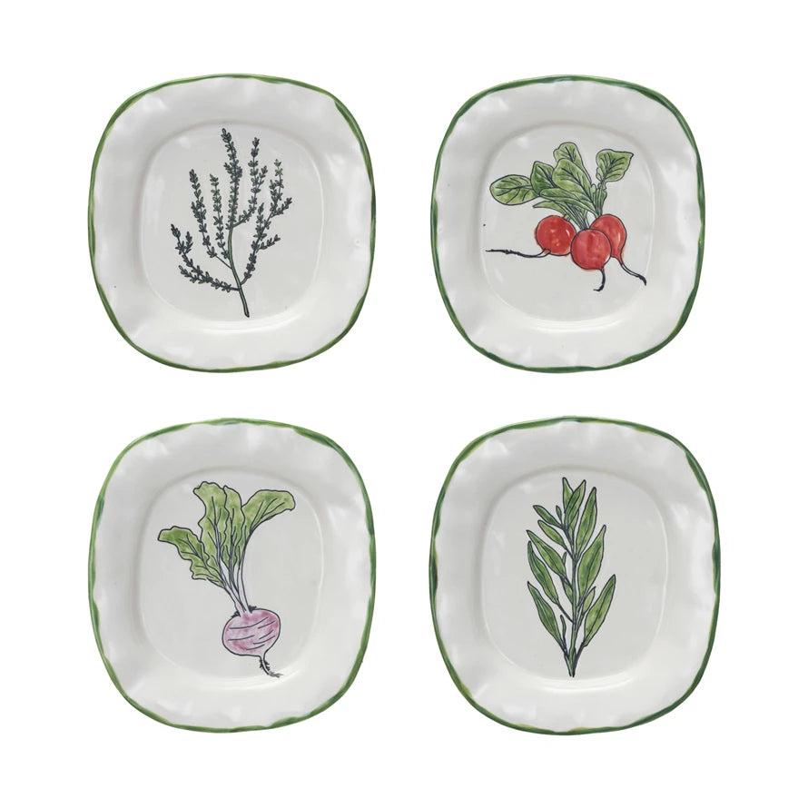 Vegetable/Herb Stoneware Plate