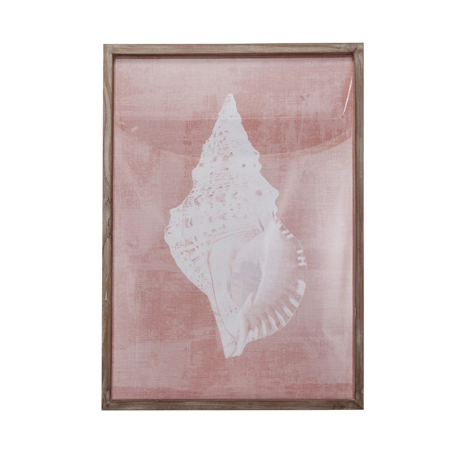 Conch Shell Framed Wall Decor