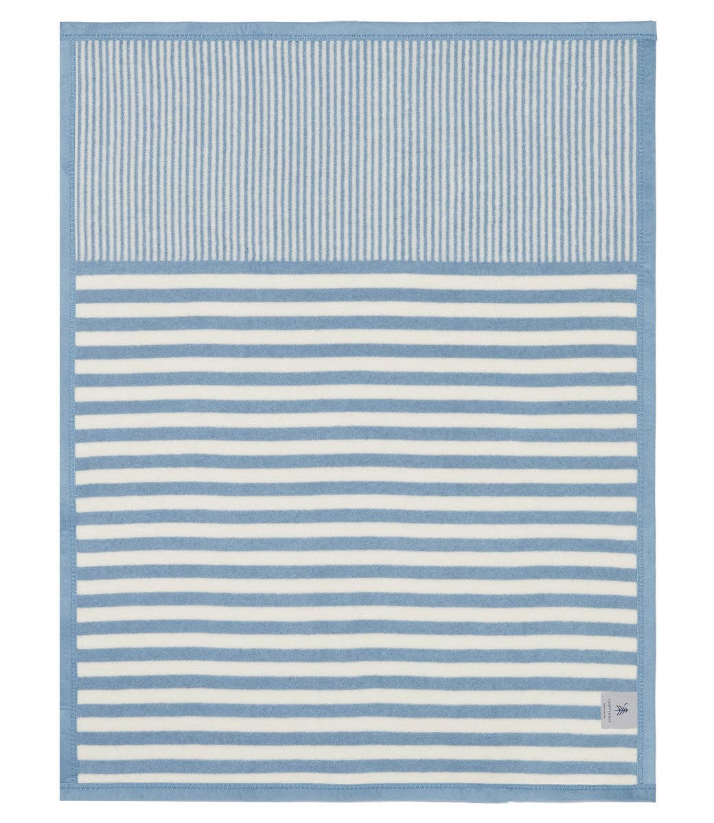 Fog Sweet Pea Stripe Mini Blanket