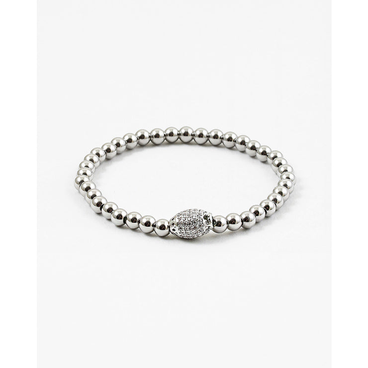 Beaded Cz Oval Bracelets