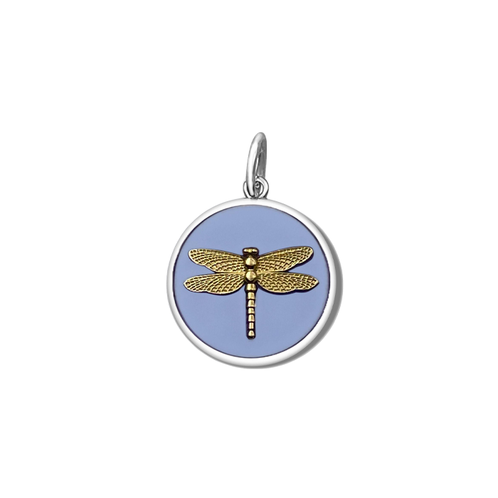 Dragonfly Lavender Gold Small Pendant