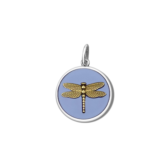 Dragonfly Lavender Gold Small Pendant