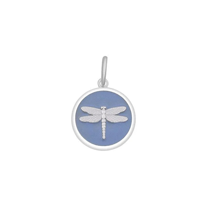 Dragonfly Lavender Silver Small Pendant