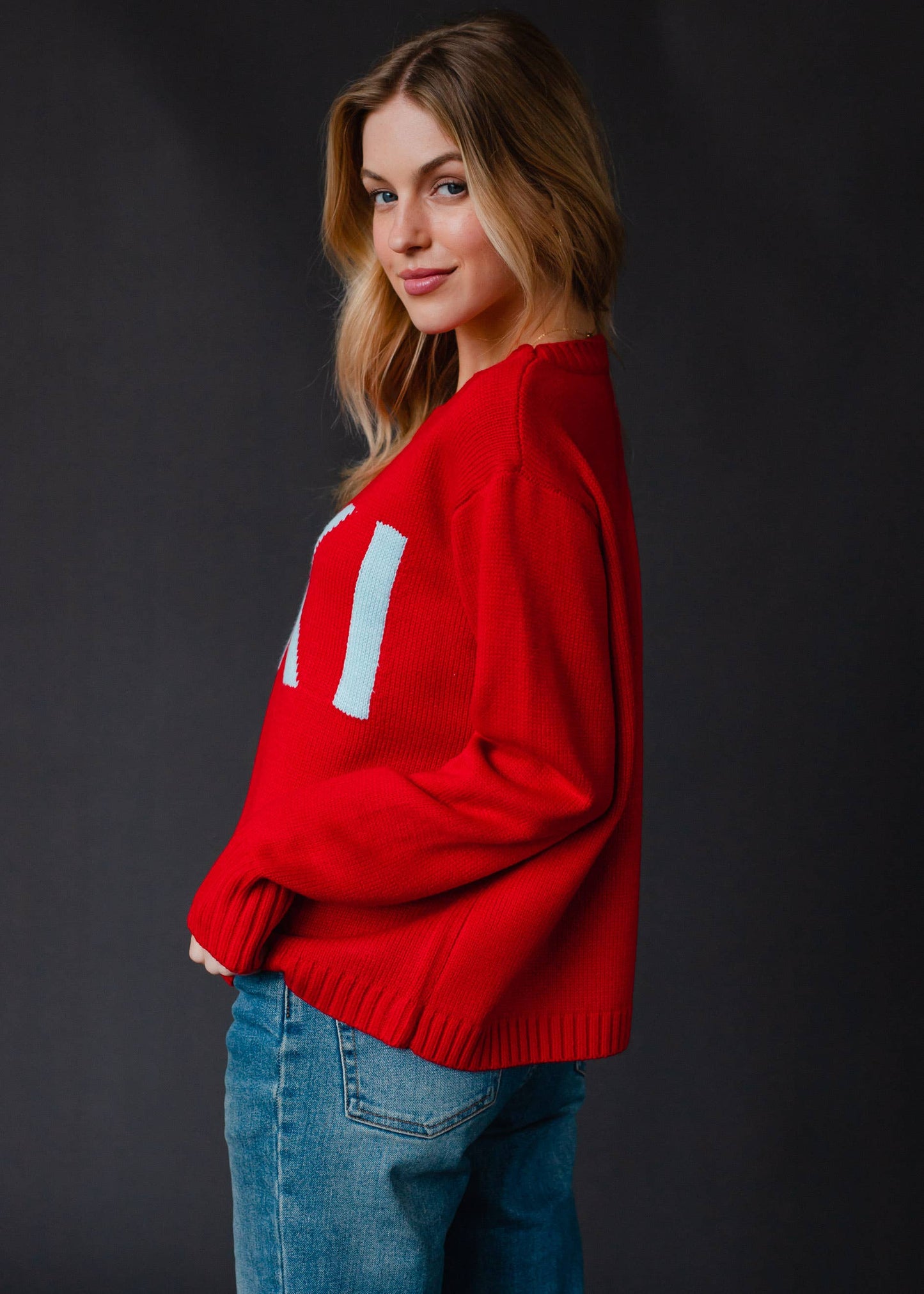 Red Ski Sweater