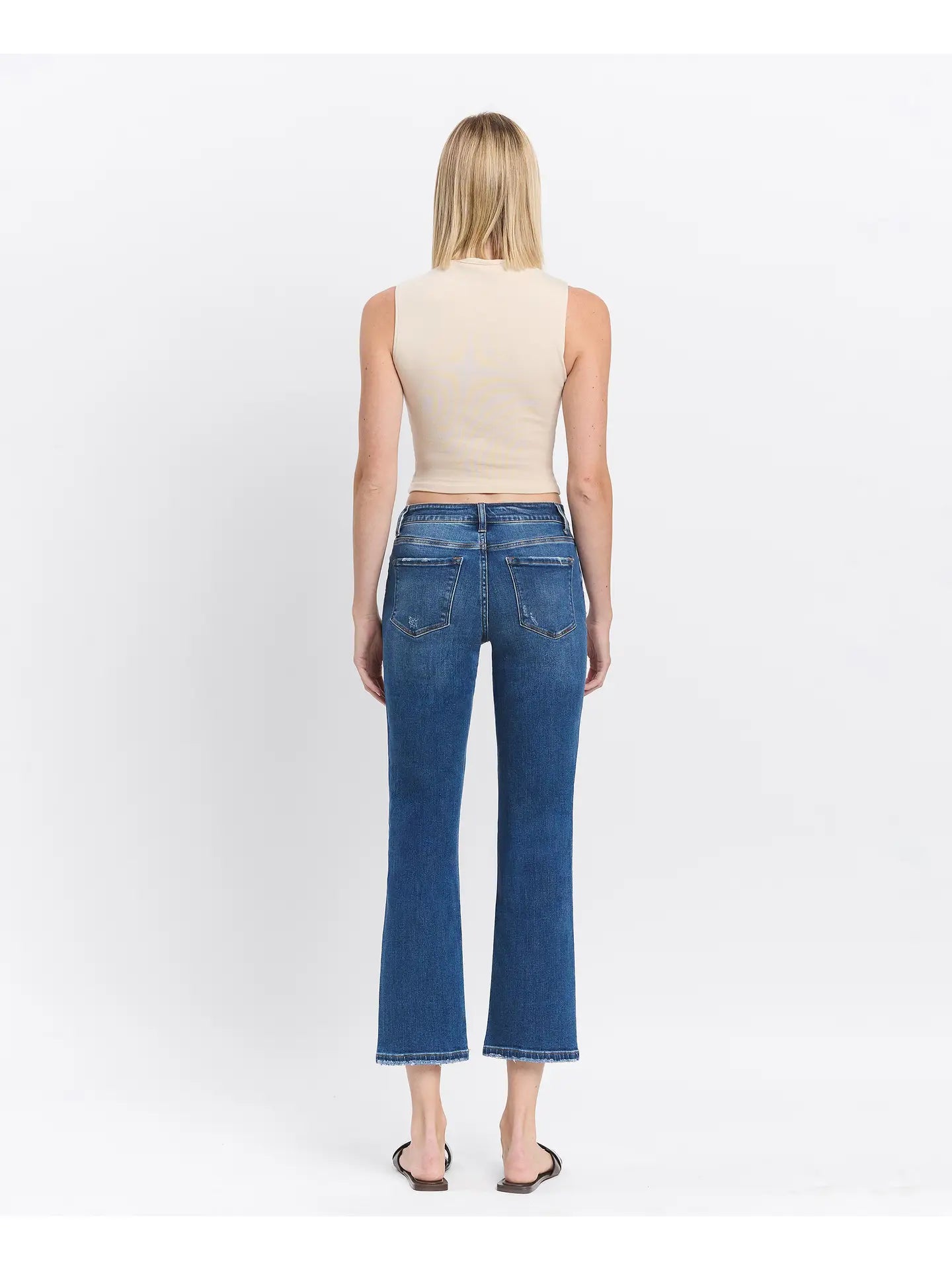 High Rise Ankle Straight Medium Jeans F5289