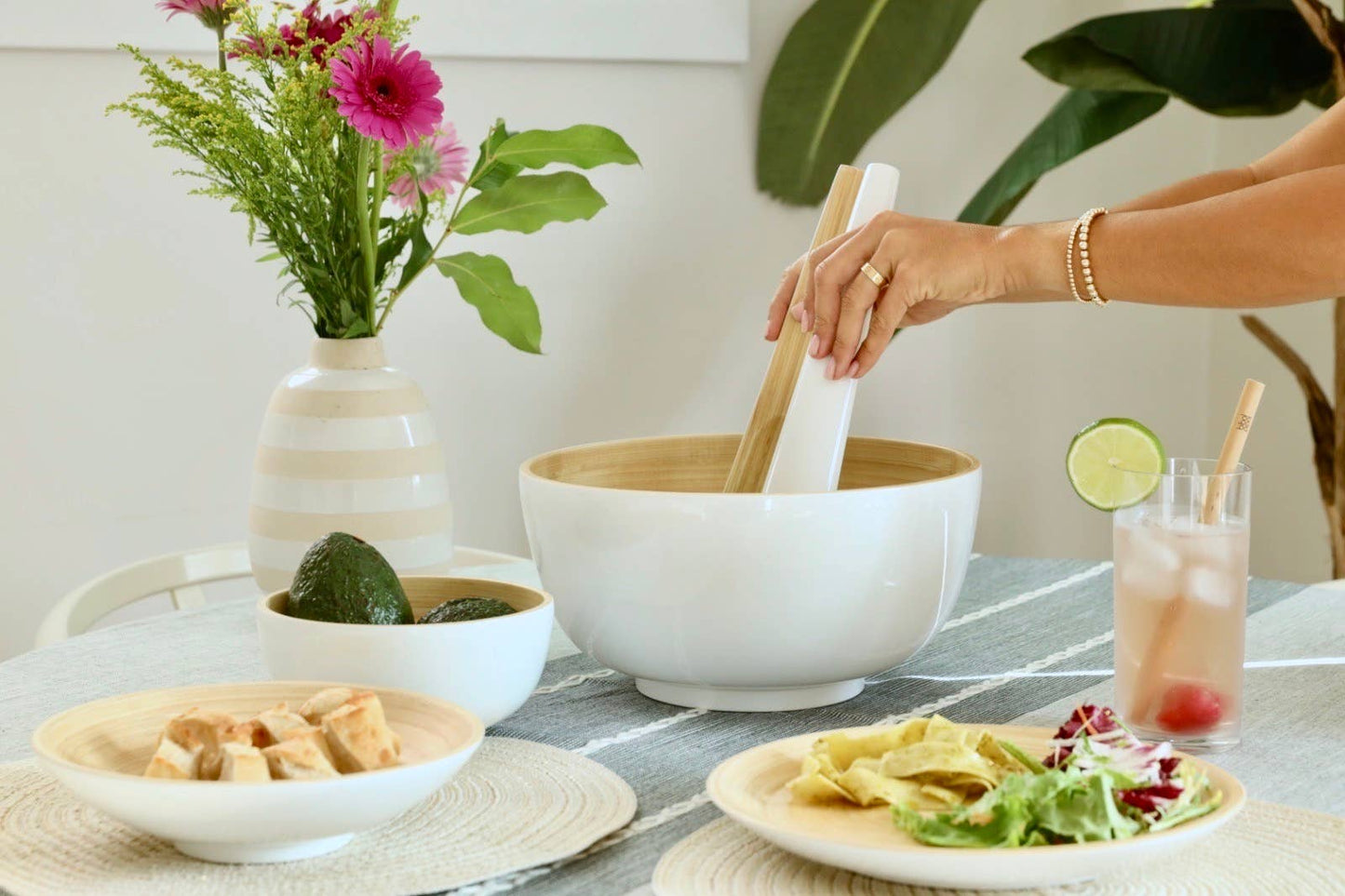 Bamboo Salad Bowl