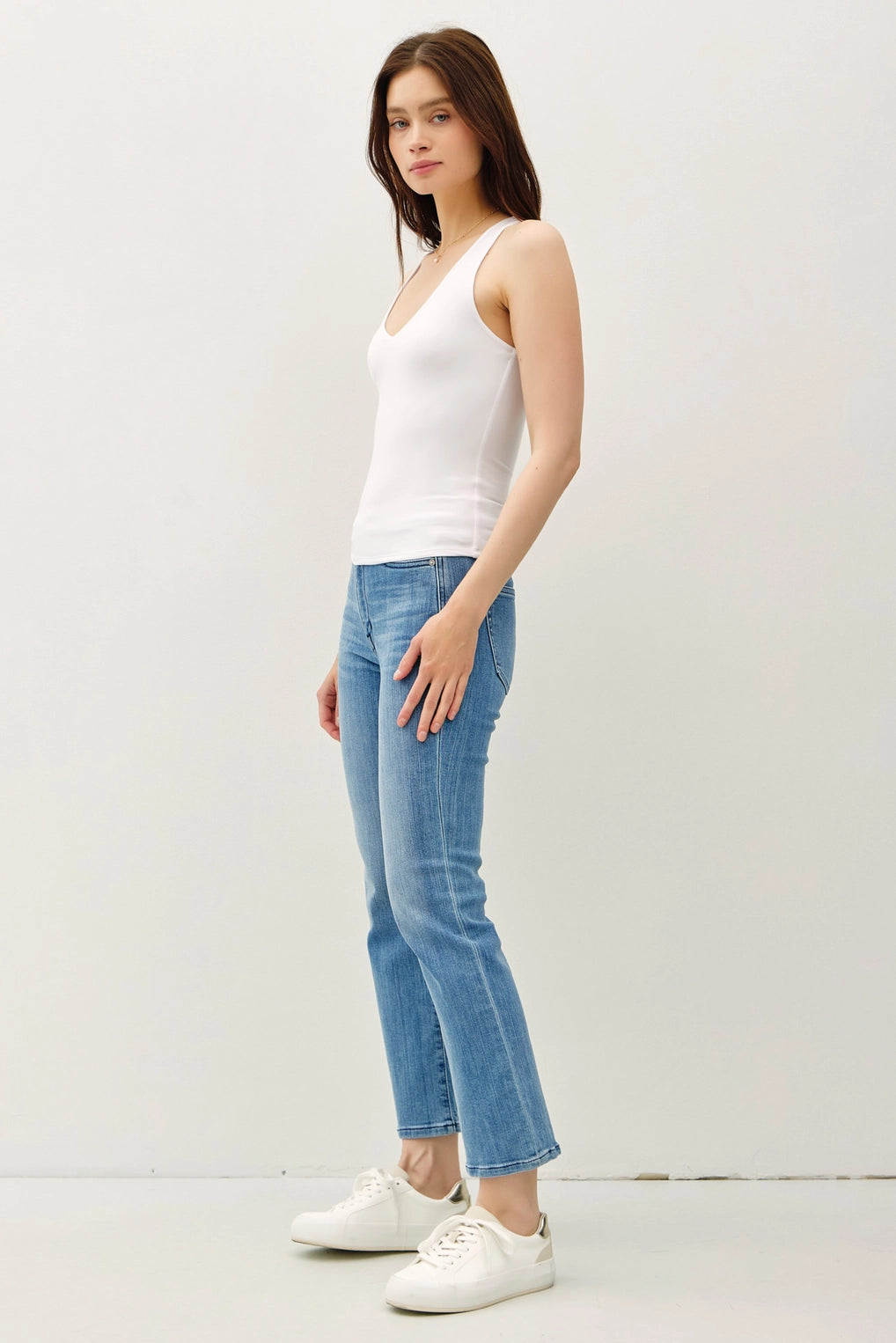 Off White V-Neck Tank