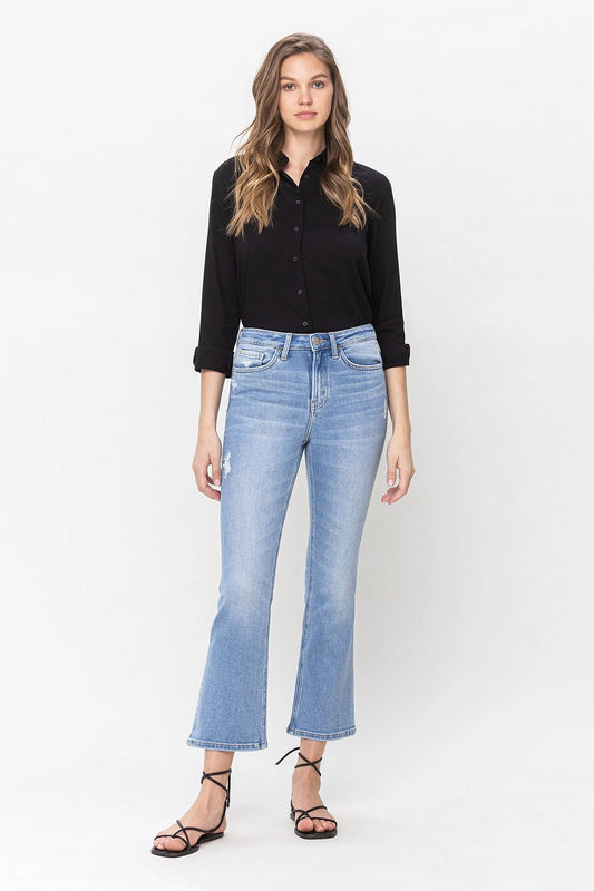 High Rise Crop Flare F5203 Jeans