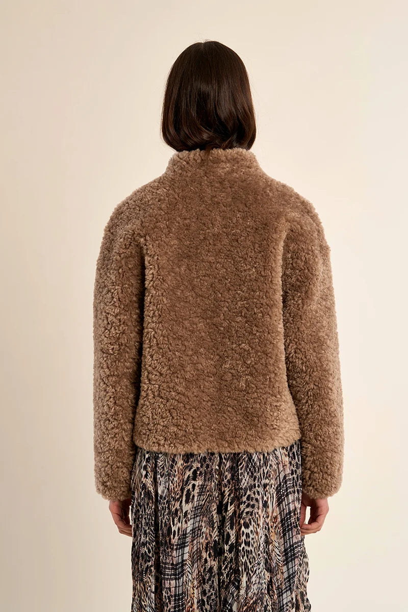 MB Brown Faux Sheepskin Jacket