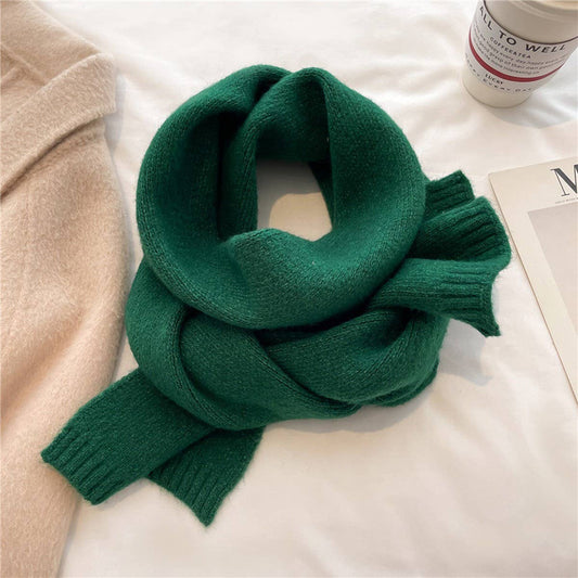 Solid Knit Wrap Scarf