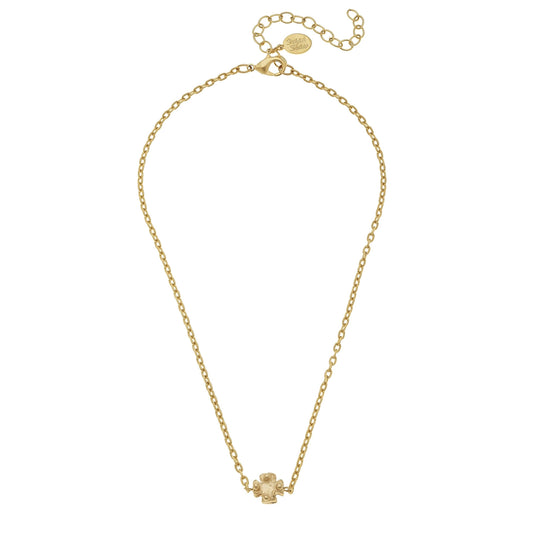 Mini Gold Cross Chain Necklace