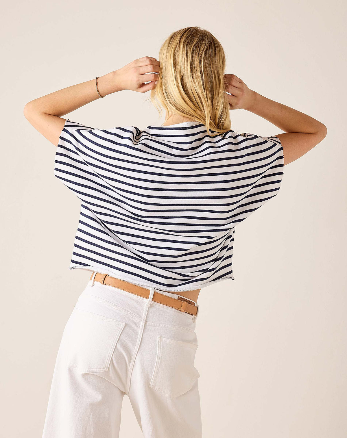 Navy Stripe Frenchie Dolman Top
