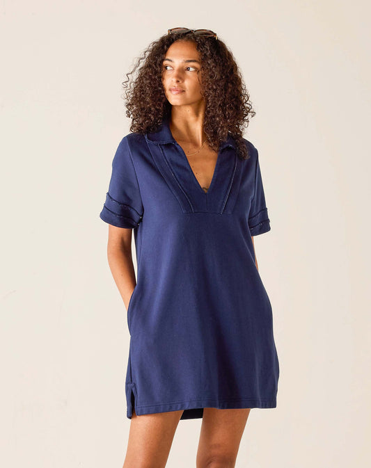 Navy Frenchie Polo Dress