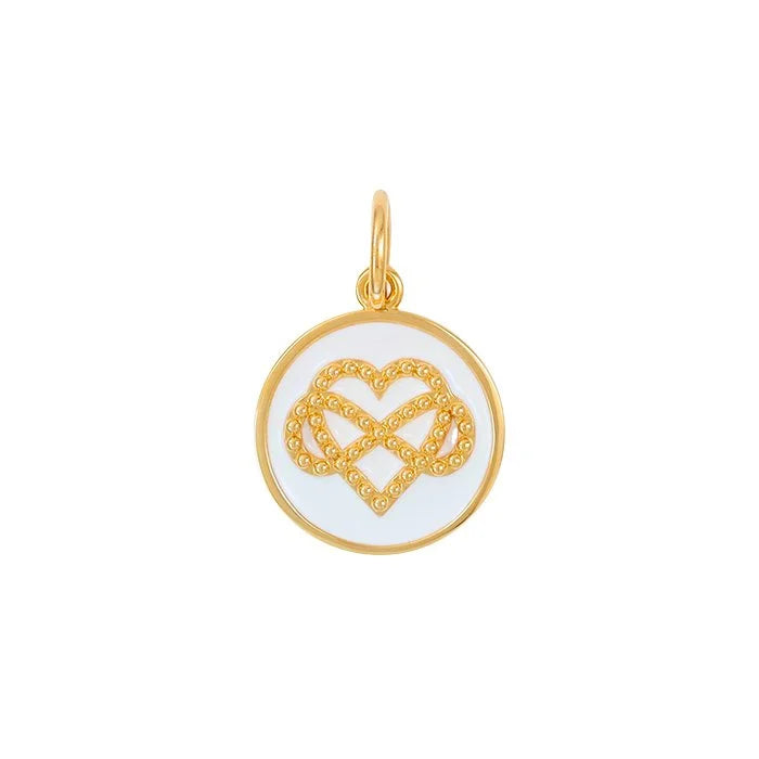 Grandmother/daughter Gold Alpine White Small Pendant