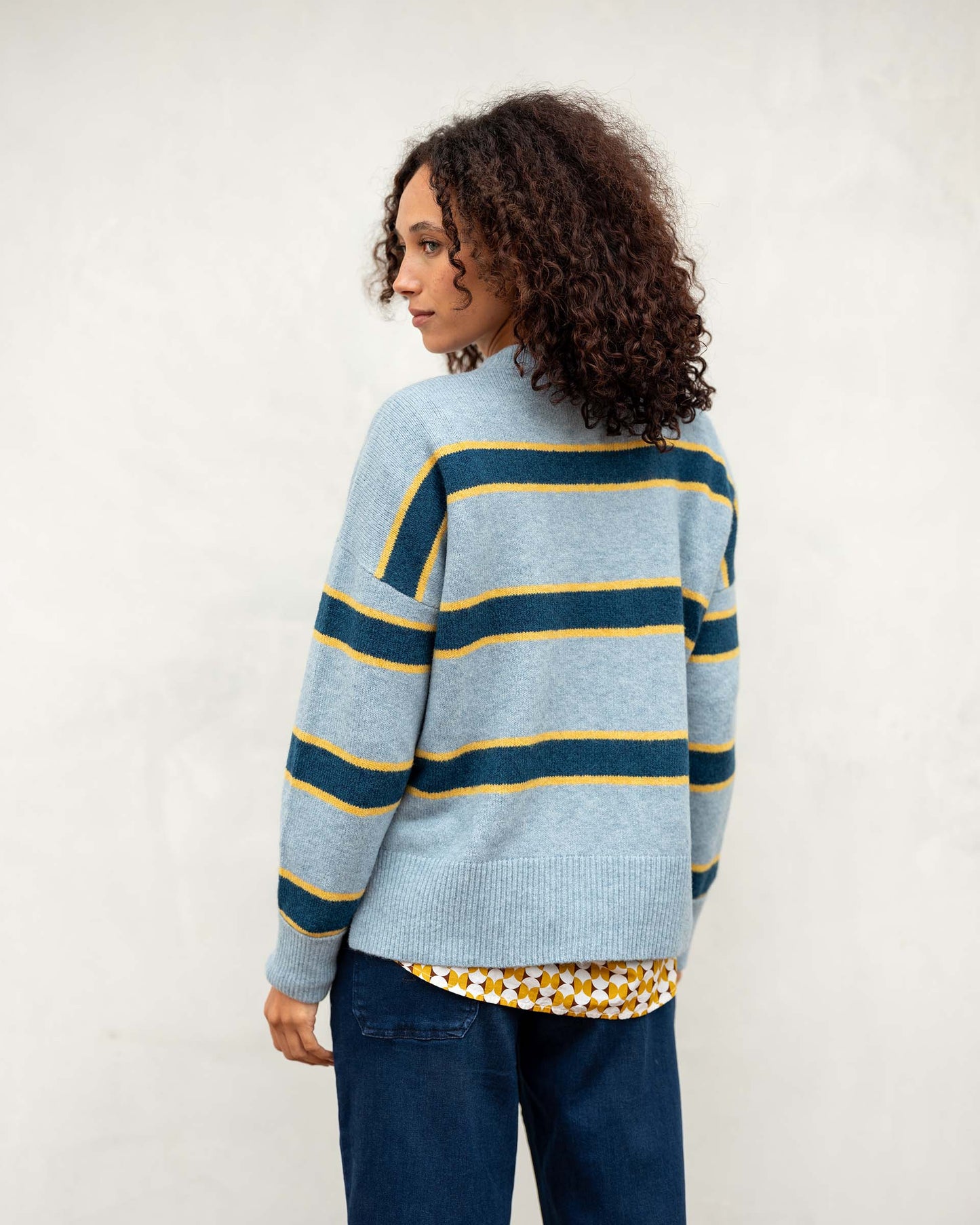 Teal Stripe Keeper Sweater