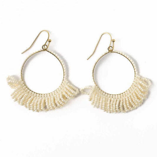 Ivory Kendra Seed Bead Earring