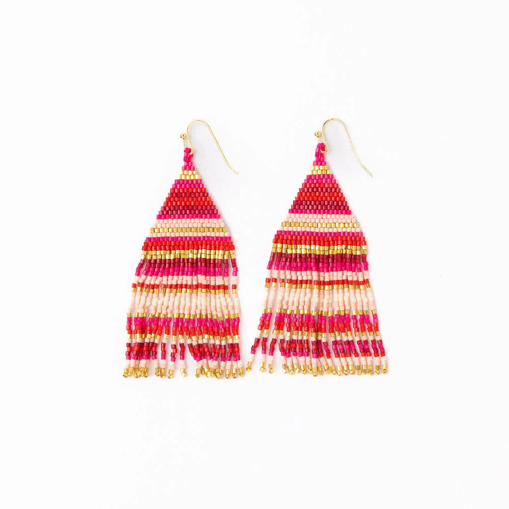 Pink Stripe Lexie Earrings