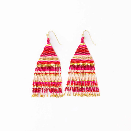 Pink Stripe Lexie Earrings