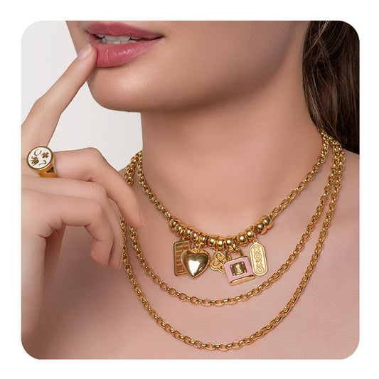 Puffy Heart Gold Small Pendant