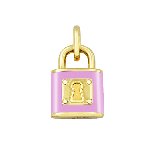 Love Lock Flamingo Pink Pendant