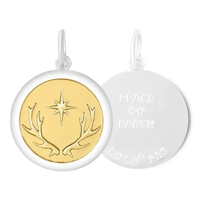 North Star Mixed Metal Gold Center Small Pendant